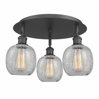 Belfast - 3 Light Flush Mount In Industrial Style-9.5 Inches Tall and 17.75 Inches Wide