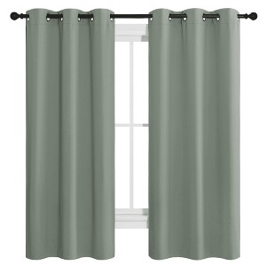 NICETOWN Grommet Top Blackout Curtains, Thermal Insulated Noise Reducing Window Drapes (Set of 2) - 1 of 4