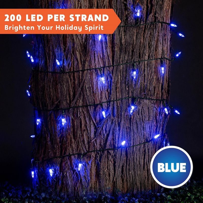 200-Count Blue Battery Operated String Lights, 5 of 8