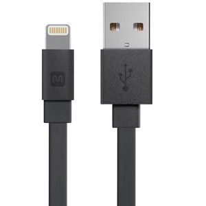 Monoprice Apple MFi Certified Flat Lightning to USB Charge & Sync Cable - 3 Feet - Black | iPhone X, 8, 8 Plus, 7, 7 Plus, 6, 6 Plus, 5S - Cabernet - 1 of 4