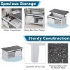 VINGLI Farmhouse Lift Top Coffee Table, Coffee Tables with Storage Shelf/Hidden Compartment, Mesa De Centro para Sala, White Grey - 3 of 4