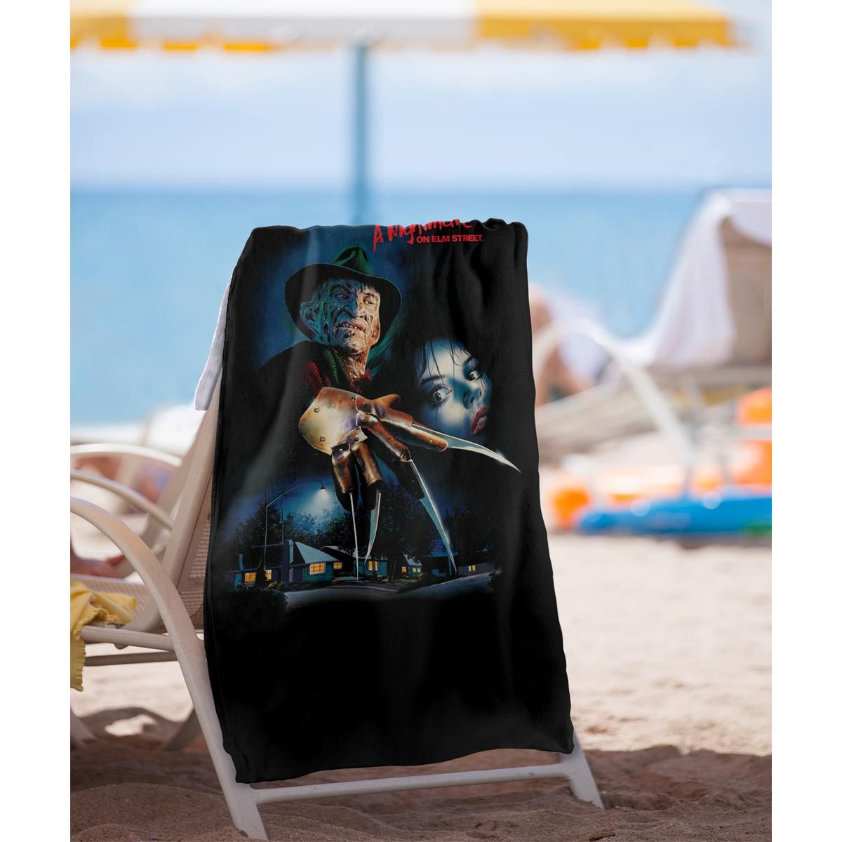 Nightmare On Elm Street Freddy Poster 30" x 60" Beach Towel - thumbnail 2