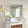 Apmir Rectangular Aluminum Alloy Framed and Tempered Glass Wall Bathroom Vanity Mirror in Matte Black/ Gold/ Silver/ Brown - 4 of 4