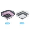 Unique Bargains Pasta Veggies Kitchen Collapsible Food Colander with Extendable Handle 3 Pcs - 4 of 4