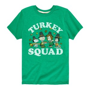 Boys' - Peanuts - Turkey Squad Short Sleeve Graphic T-Shirt - 1 of 4