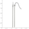 Chisel Stainless Steel Polished Bar Dangle Earrings Shepherd Hook - 4 of 4