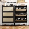 QingMoon Entryway Shoe Cabinet, Wood Shoe Rack, Modern Freestanding Shoe Storage Organizer with 3 Flip-Front Drawers for Hallway, Foyer - 2 of 4