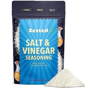 ZESTED FLAVOR MARKET Salt & Vinegar Seasoning - XL 6 oz Bag - Zested Tangy & Salty Spice Blend, Great on Fries, Wings, Popcorn, Meats - 1 of 4