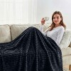 Cozy Soft Striped Fleece Blankets Decorative Plush Luxury Ribbed Warm Blanket for Couch, Sofa, Chair & Bed  - Lux Decor Collection - 4 of 4