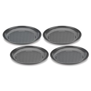 Cuisinart 4pc Mini Pizza Pan Set - CMBM-4PP: Nonstick Carbon Steel, Round, Dishwasher-Safe, Personal Pizza Tray - 1 of 4