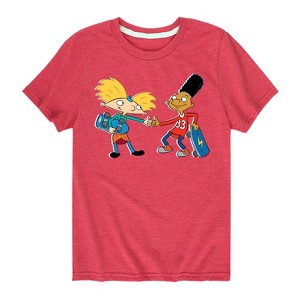 Boys' - Hey Arnold! - Arnold and Gerald Skateboard Short Sleeve Graphic T-Shirt - 1 of 4