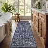 Coucheta Floral Rugs, Washable Soft Non Slip Area Rug for Living Room Bedroom, Distressed Vintage Stain Resistant Large Under Table Carpet - 4 of 4