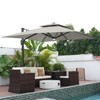 CASAINC 11 Ft Square LED Solar Cantilever Umbrella - 2 of 2