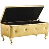 Sapphtopaz Storage Ottoman Upholstered Storage Bench Vanity Stool with Button Tufted Entryway Bench Footstool for Living Room, Entryway - 4 of 4