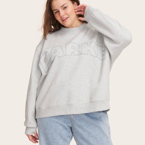 Women's Mockneck Pullover Sweatshirt - Parke x Target Heather Gray