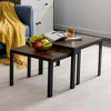 NicBex Square Nesting Coffee Table Set of 2,Modern Stacking Table with Wood Finish,Center Table for Living Room - 2 of 4