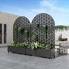 PexFix Arched Outdoor Metal Trellis with Planter Box - 2 of 4