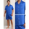 INSPIRE CHIC Men's Satin Sleepwear Short Sleeve Nightwear Shorts Summer Pajamas Set 2 Pieces - 4 of 4