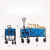 VisioGear Outdoor Serving Carts, Foldable Cart with All-Terrain Wheels, Collaspible Cart with Handle, Blue, 29.5"*18.5"*35" - 2 of 4