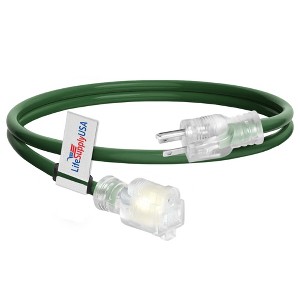LifeSupplyUSA 16 Gauge Power Extension Cord Outdoor & Indoor Waterproof Cable SJTW 16/3 ETL Listed - 1 of 4