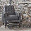 Modern Recliner Chair with Button Tufted Back,Push Back Accent Chair with Tapered Wood Legs-Maison Boucle - 2 of 4