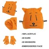 Dog Man Petey the Cat Youth Cuff Hat And Knit Gloves Cold Weather Set - 4 of 4