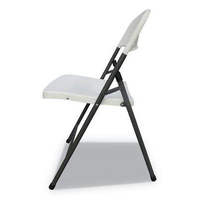 White Metal Frame Armless Folding Reception Chair Set