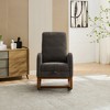 25.4"W Rocking Boucle Upholstered High Back Glider Chair with Retractable Footrest, Side Pocket and Wood Legs, 4Q- ModernLuxe - 2 of 4