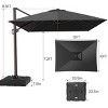 Crestlive Products 10'x 13' Patio Offset Cantilever Umbrella High-strength Aluminum Pole with 360°Rotation 5 Heights Adjustable Umbrella - 3 of 4