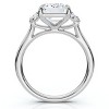Pompeii3 Certified 3 1/2Ct Emerald Cut & Baguette Engagement Ring 14k Gold/Pt Lab Created - 2 of 4