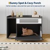 Nasitip Hidden Cat Litter Box Enclosure with Ventilated Panel & Drop-Door, Modern Wooden Cat House Furniture - 4 of 4