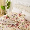 French Country Floral Cotton Bedding Set – 3 Piece Full Size Quilt Cover & Pillowcase with Fresh Elegant Blooming Flowers Pattern - 3 of 4