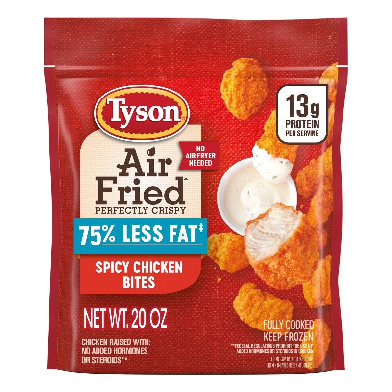 Tyson Air Fried Spicy Chicken Bites - Frozen - 20oz, 1 of 8
