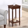 HomeStock Belmont End Table with Shelf, Traditional 2 Tier Accent Side Table with Sculpted Legs for Living Room or Bedside Use - 4 of 4
