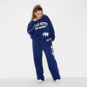 Women's Hello Kitty & Friends Graphic Pants - Navy Blue - 1 of 3