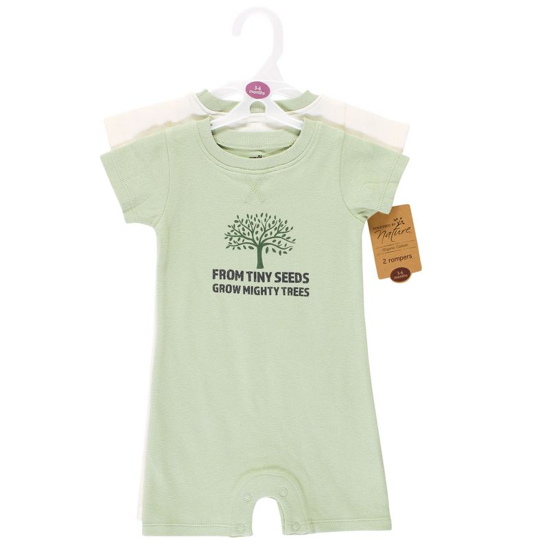 Touched by Nature Unisex Baby Organic Cotton Rompers, Bee Different, 3 of 6