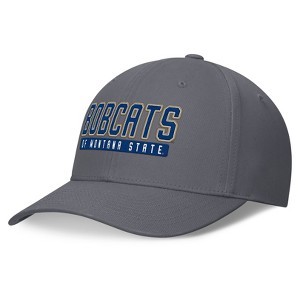 NCAA Montana State Bobcats Cotton Twill Snapback Hat: Adjustable Solid Gray Cap - 1 of 4