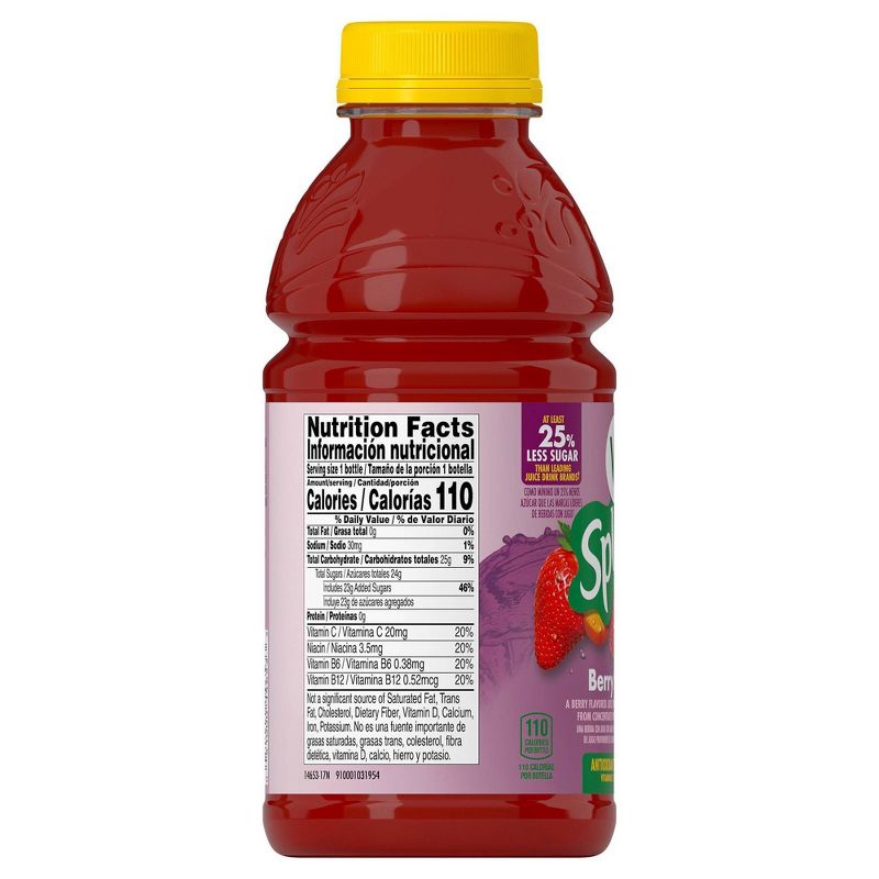 V8 Splash Berry Blend Juice Drink - 12pk/16 fl oz Bottles, 3 of 5