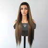 Jessie's Wig 30 Inch Straight Wig Synthetic Hair 13x3.5 Lace Wigs Brown Color With Honey Blonde Highlights 1 Pc/Pack - 2 of 4