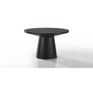 Jasper Ebony Black 29inW Round Coffee Table with Pedestal Base - 1 of 1