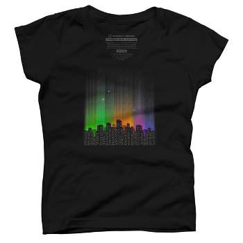 Girl's Design By Humans Urban Northern Lights By Maryedenoa T-Shirt