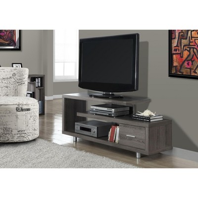 CAVINAS Minimalist TV Stand with Metal Legs Contemporary 60 Inch Entertainment Center with Storage Cabinet