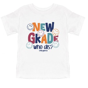 The Juniper Shop SmileyWorld New Grade Who Dis? Toddler Short Sleeve Tee - 1 of 4