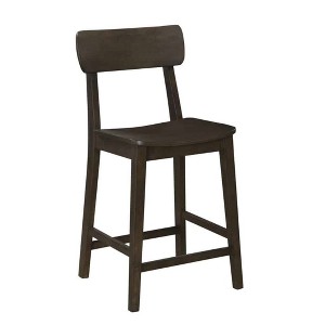 Boraam Torino Wood Counter Height Barstool Carbonite Finish - 1 of 4