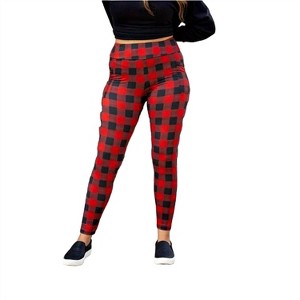 Women's Plaid Leggings - Julia Rose - 1 of 4