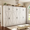Besiost Farmhouse Kitchen Storage Cabinet with 4 Barn Doors, 71" Tall Kitchen Pantry Cabinet with Shelves - 4 of 4