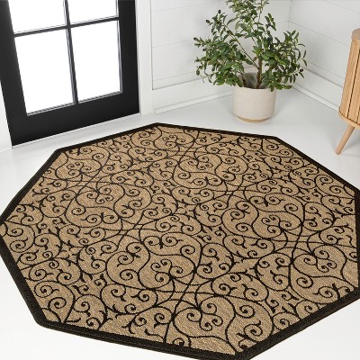 JONATHAN Y Madrid Vintage Filigree Textured Weave Indoor/Outdoor Area Rug