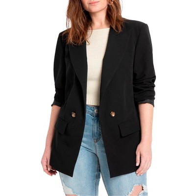 ELOQUII Women's Plus Size Long Relaxed Blazer
