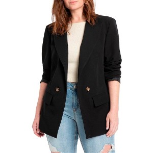 ELOQUII Women's Plus Size Long Relaxed Blazer - 1 of 4