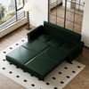 TiramisuBest 93.7" King Chesterfield Sofa Bed Faux Leather Sofa Pull-Out Nailhead Trim Sofa Living Room - 4 of 4